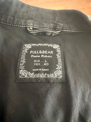 Chaqueta Denim Negra Hombre Talla L