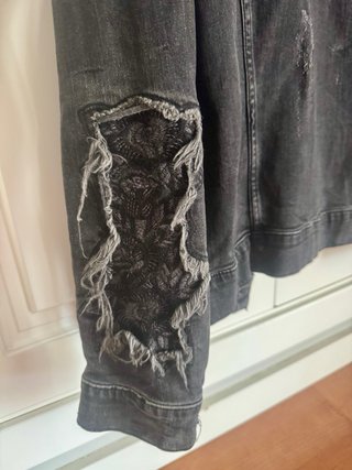 Chaqueta Denim Negra Hombre Talla L