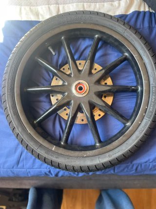 Neumático Michelin 90/80-16 GMP Winter + llanta