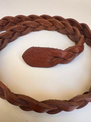 Cintura donna in pelle intrecciata