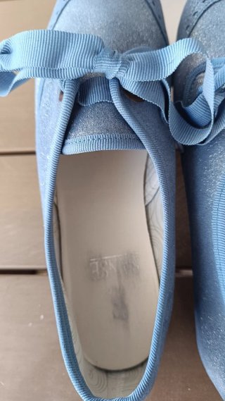 Zapatos SANSE planos cordón azul talla 39