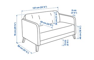 Sofá 2 plazas Ikea LINANÄS gris