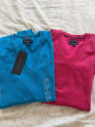 2 Jerseys Pico Mujer Tommy Hilfiger Talla S