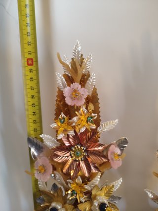 Jarrones con flores de talco