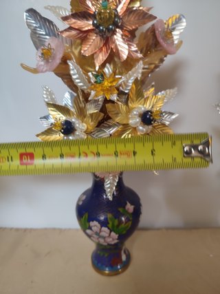Jarrones con flores de talco