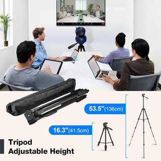 Webcam Inalámbrica 1080P con Trípode y Micrófono