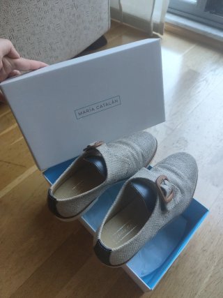 Zapatos comunión/boda niño beige y negro