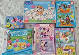 Lote 6 juegos y puzzles infantiles