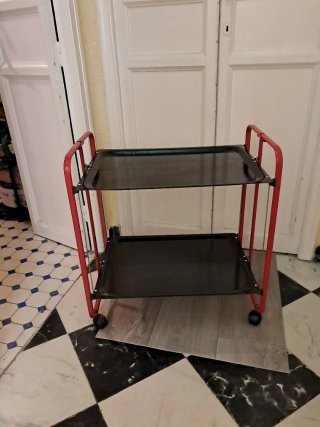 Carrito auxiliar plegable 2 bandejas