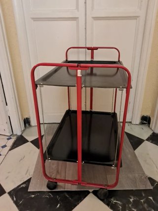 Carrito auxiliar plegable 2 bandejas