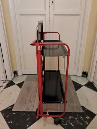 Carrito auxiliar plegable 2 bandejas