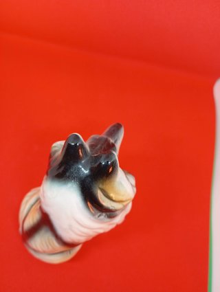 Statuetta vintage Cane Collie Porcellana