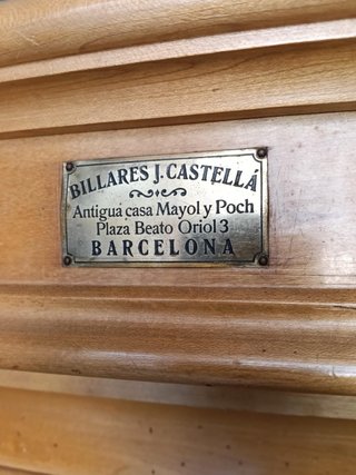 Mesa de billar J. Castella Lloret de Mar
