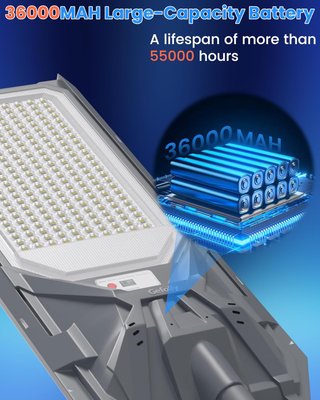 Farola Solar LED Panel Integrado