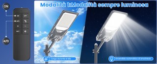 Farola Solar LED Panel Integrado