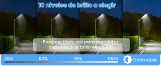 Farola Solar LED Panel Integrado