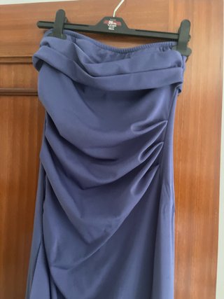 Vestido largo azul fiesta