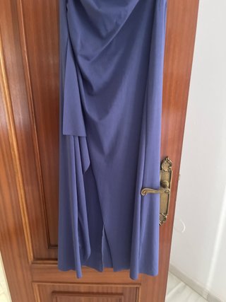 Vestido largo azul fiesta