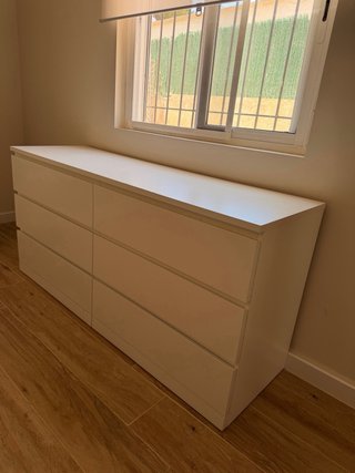 Cómoda MALM Blanca Ikea 6 cajones