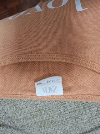 Camiseta Zara niña melocotón T.11-12