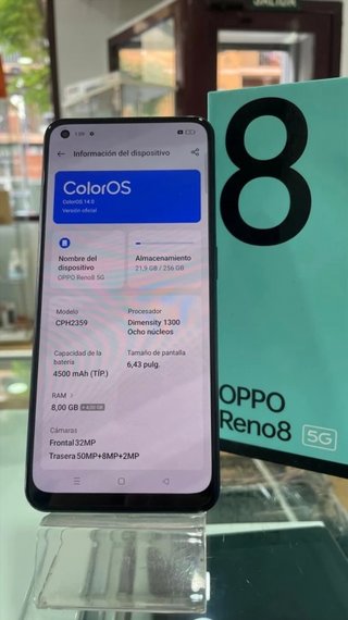 Oppo Reno8 5G Negro 256GB 8GB RAM
