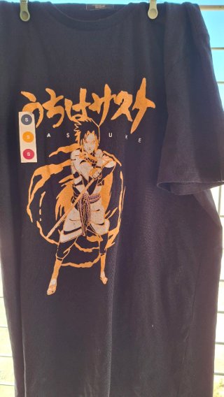 2 Camisetas Naruto Sasuke Talla M y S