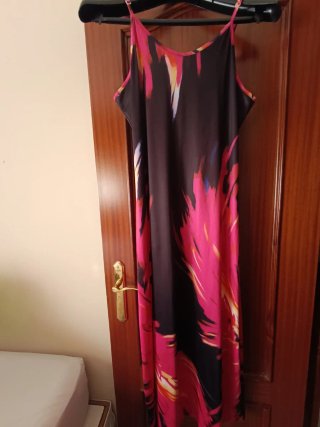 Vestido largo estampado