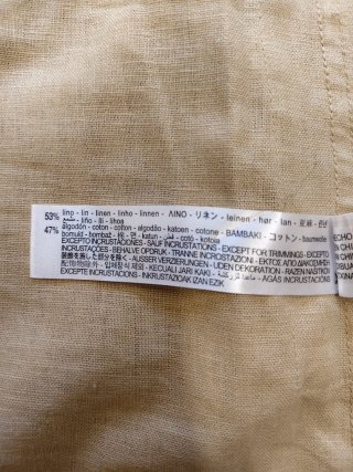 Vestido Lino Zara Talla L Beige