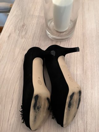 Zapatos Tacón Argenta Negros Talla 38