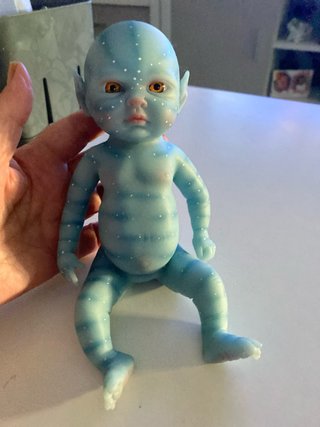 Bebé Avatar Silicona Cestita Tejida