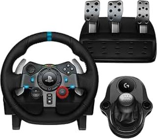 Volante Logitech PS5/PS4/PC + Pedales + Palanca