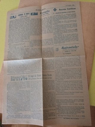 Periódico antiguo de 1946, 4 páginas