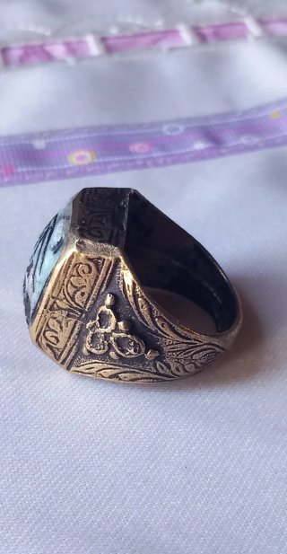 Anello sigillo afghano vintage misura 20