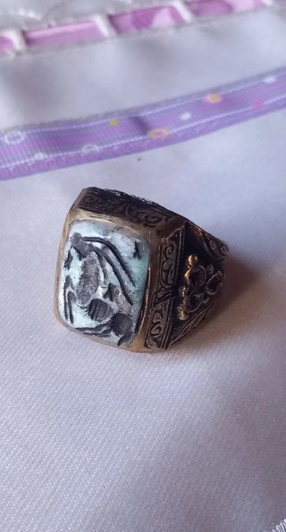 Anello sigillo afghano vintage misura 20
