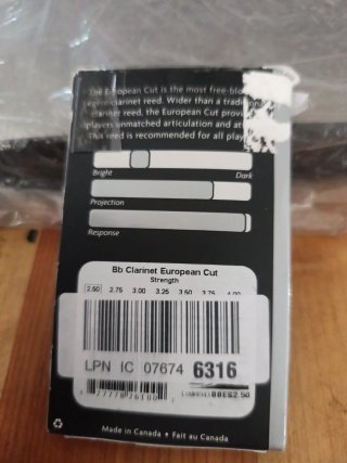 Cañas Clarinete Bb Legere European Cut 2.5