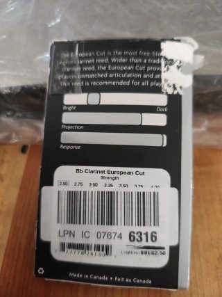 Cañas Clarinete Bb Legere European Cut 2.5