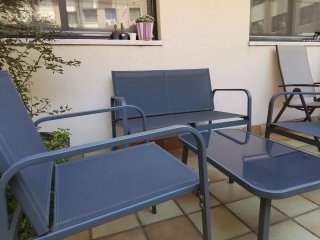 Conjunto de jardín: 2 sillas y mesa