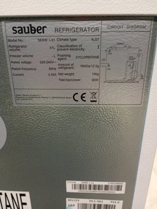 Frigorífico Sauber 40L Compacto