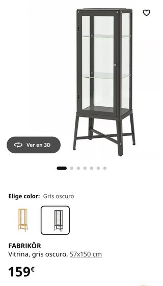 Vitrinas de cristal y metal