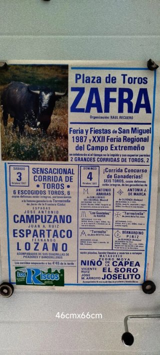 Cartel Toros Olivenza Abril 1971
