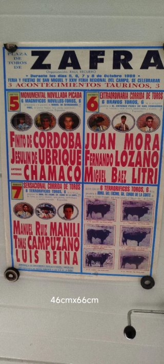 Cartel Toros Olivenza Abril 1971