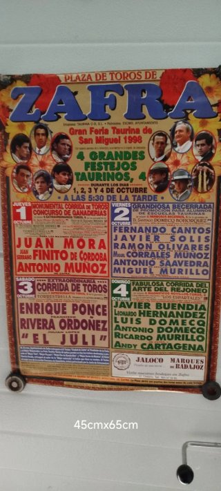 Cartel Toros Olivenza Abril 1971