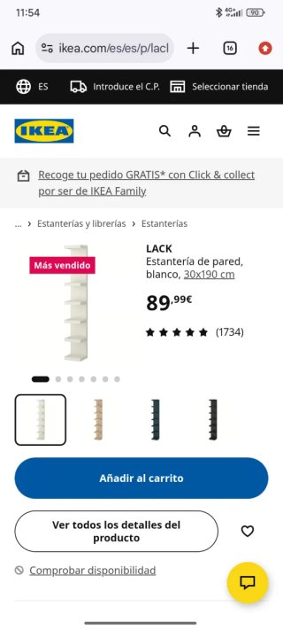 Estantería blanca moderna