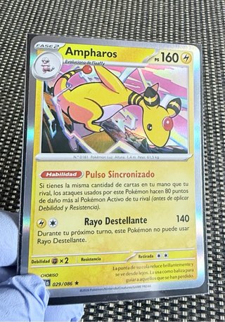 Cartas Pokémon Ampharos 029/086 CRI 🇪🇸 TCG