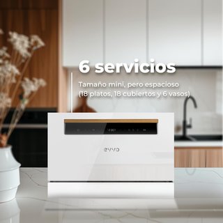 Lavavajillas Compacto 6 Servicios 8 Programas