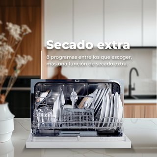 Lavavajillas Compacto 6 Servicios 8 Programas