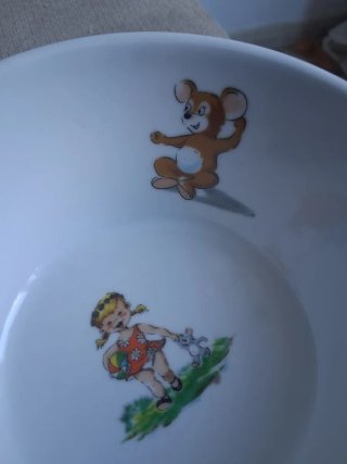 Cuenco infantil vintage porcelana