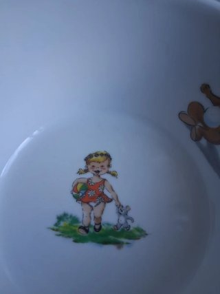 Cuenco infantil vintage porcelana