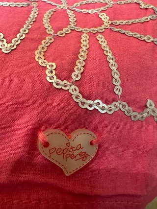 Vestido Caftán Fucsia Bordado Talla M