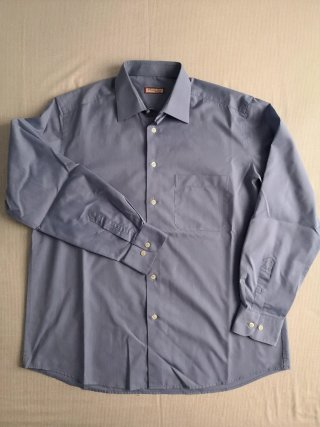Camisa vestir manga larga hombre azul talla 5